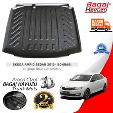 Born Garage 2013 Skoda Rapid Sedan Bagaj Havuzu Uyumlu Kauçuk