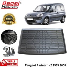 Born Garage 2006 Peugeot Partner Bagaj Havuzu 3D Uyumlu Kauçuk