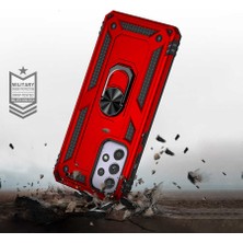 Case 4U Samsung Galaxy A33 5g Uyumlu Kılıf Çift Katmanlı Yüzüklü Manyetik Vega Kapak Altın