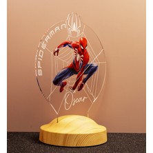 Sevgi Lambası Örümcek Adam Spider Man Figürlü Kişiye Özel Gece Lambası