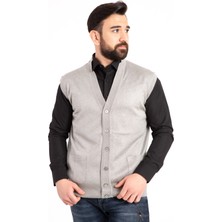 Erkek Orta Yaş ve Üzeri Ince Yün Triko Örgü Baba Yelek 5110