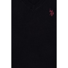 U.S. Polo Assn. Erkek Çocuk Siyah Triko Kazak 50257649-VR046