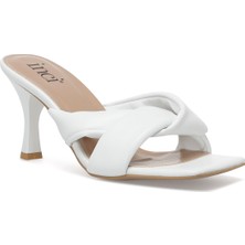 Incı Ceross.z 2fx Beyaz Kadın Topuklu Terlik