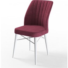 Canisa Concept Aya Serisi 80 x 132 cm Açılabilir Beyaz Mutfak Masa Takımı 6 Sandalye