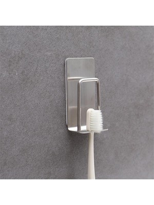 Sanlindou Paslanmaz Çelik Diş Fırçası Tutucu Kanca ile Banyo Paslanmaz Çelik Yumruk Ücretsiz Diş Fırçası Tutucu(Yurt Dışından)