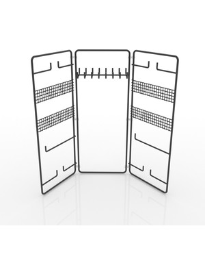 Tekno-tel Takı Aksesuar Standı Dekoratif Organizer Mat Siyah EG210