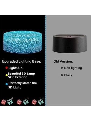 Sld 3D LED Gece Lambası 16 Renkler Masaüstü Dekorasyon USB Touch &  Uzaktan Gece Lambası (Yurt Dışından)