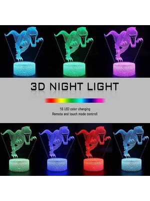 Sld 3D Lamba Uzaktan Kumanda ile LED Gece Lambası (Yurt Dışından)