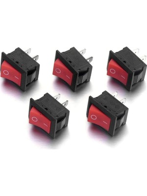 Ay Magnet Aç Kapa Tek Konumlu Kırmızı Mini Anahtar On Of Switch Pano Tipi Güç Anahtarı 5'li Paket