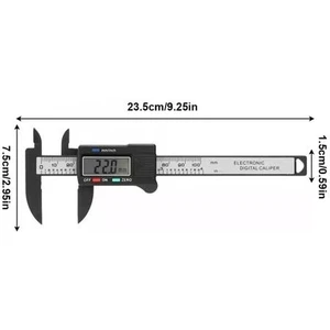 Plastik Fiber LCD Vernier Caliper 0-100MM Elektronik Dijital Ekran(Yurt Dışından)