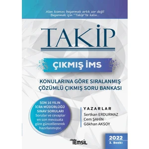 TAKiP İcra Müdürlüğü Çıkmış Soru Bankası Sertkan Erdurmaz, Cem Şahin, Gökhan Aksoy Temsil Kitap