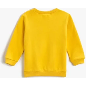 Baskili Bebek Sari Sweatshirt 3WMB10055TK