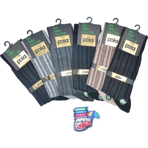 Dikişsiz Desenli Bambu Erkek Soket Çorap - 2009 6 Adet