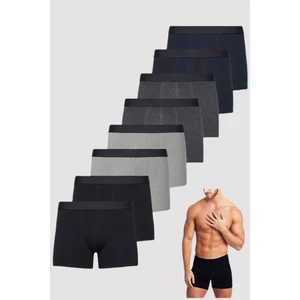 Erkek Karışık Boxer 8'li Paket Pamuklu Likralı