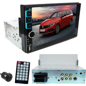 7 inç Double Teyp MP5 Oto Çalar – Mirrorlink, Bluetooth, USB/SD/AUX/FM, Geri Görüş Kameralı, 4x50W, 16GB Destekli