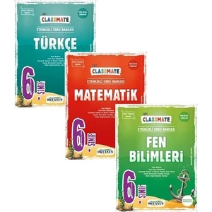 Okyanus Yayınları 6. Sınıf Classmate Fen Bilimleri+Matematik+Türkçe Soru Bankası Seti