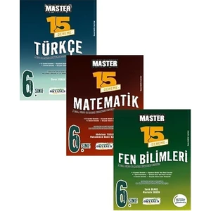 Okyanus Yayınları 6. Sınıf Master 15 Fen Bilimleri+Matematik+Türkçe Denemesi