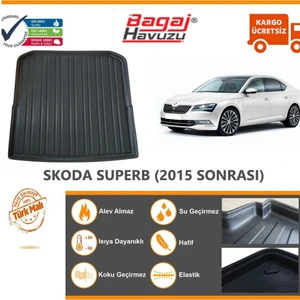 Born Garage Superb Bagaj Havuzu 2015-2022 Tam Uyumlu Kauçuk