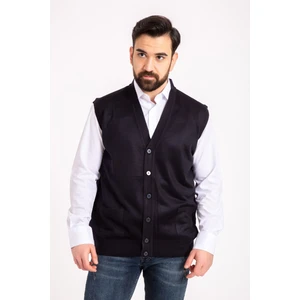 Erkek Orta Yaş ve Üzeri Ince Yün Triko Örgü Baba Yelek 5110