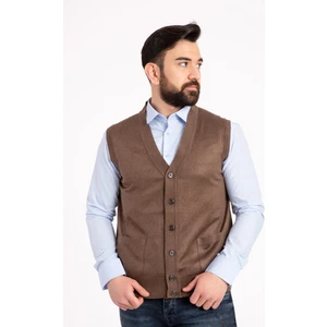 Erkek Orta Yaş ve Üzeri Ince Yün Triko Örgü Baba Yelek 5110