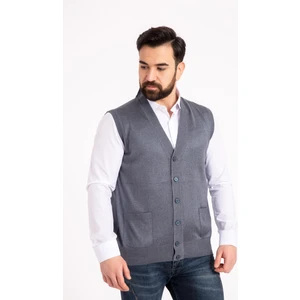 Erkek Orta Yaş ve Üzeri Ince Yün Triko Örgü Baba Yelek 5110