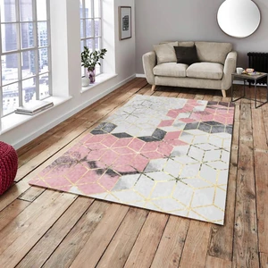 Meka Home Yeni Model Pudra Piramit Model Lastikli Halı Örtüsü