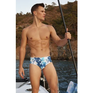 Mavi Batik Desenli Slip Mayo Erkekler İçin Rahat ve Modern Stil