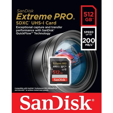 ●SANDISK　SDSDXPA-512G-JU3 [512GB] Sandisk Extreme Pro 512GB 200/140MB/S Sdxc V30 Uhs-I U3 Fiyatı