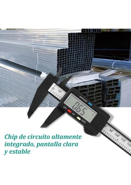 Plastik Fiber LCD Vernier Caliper 0-100MM Elektronik Dijital Ekran(Yurt Dışından)