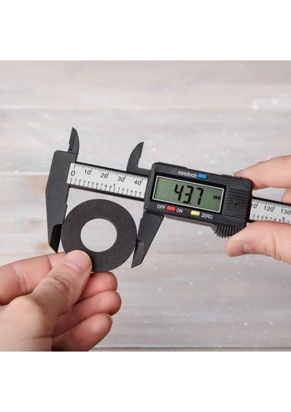 Plastik Fiber LCD Vernier Caliper 0-100MM Elektronik Dijital Ekran(Yurt Dışından)