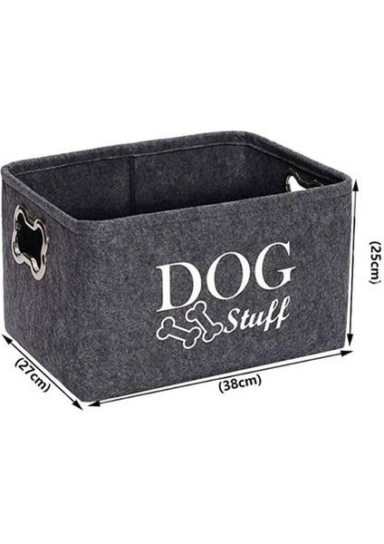 Pet Malzemeleri Depolama Sepeti, Metal Saplı Evcil Oyuncak Kutusu Oyuncak Depolama Kutusu(Yurt Dışından)