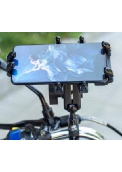 Evrensel Motosiklet Bisiklet Cep Telefonu Tutucu Alüminyum Bisiklet Sürme Braketi Gps Dağı Gidon Yan Ayna Standı | Telefon Sahipleri ve duruş(Yurt Dışından) fırsatları