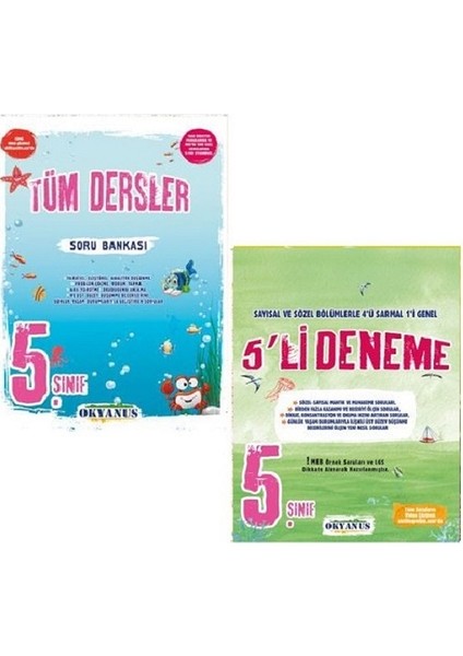 5. Sınıf Tüm Dersler Soru Bankası+5. Sınıf 5'li Deneme