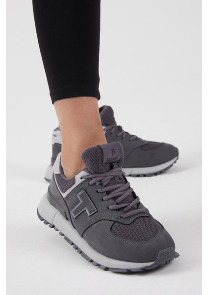 Füme Kaymaz Eva Taban Süet Sneaker