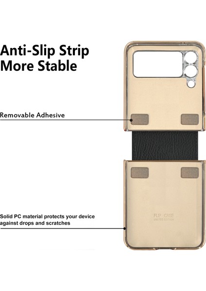 Samsung Galaxy Z Flip3 5g Turuncu Için Gkk Ring Tutucu Pu Telefon Kasası