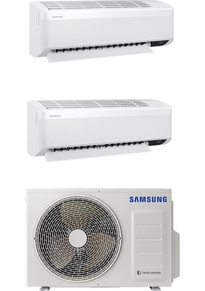 Windfree 9000 BTU/h+18000 BTU/h Iç Üniteli 17100 BTU/h Dış Üniteli Multi Inverter Klima