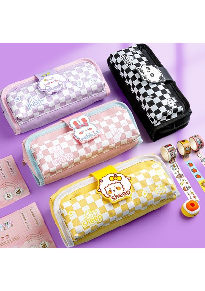 Sevimli Çizgi Kalem Kutusu - Pembe (Yurt Dışından) fiyatları