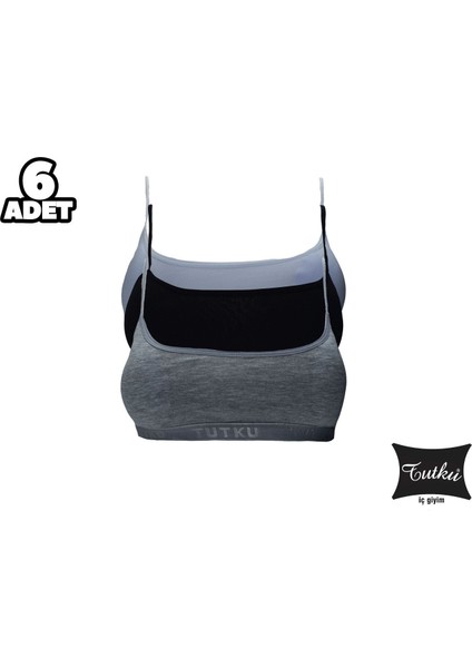 Tutku 0847 Kız Çocuk Pedli Alıştırma Sütyen 6'lı modelleri