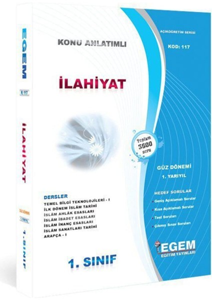 AÖF İlahiyat 1. Sınıf 1.yarıyıl Güz Tüm Dersler Konu Anlatımlı Soru Bankası Güncel