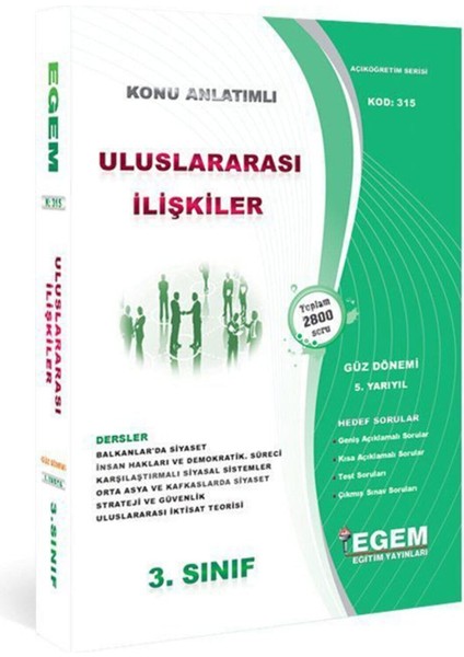 AÖF Uluslararası İlişkiler 3. Sınıf 5 Yarıyıl Güz Dönemi Konu Anlatımlı Soru Bankası