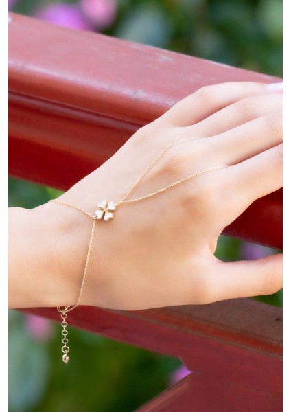 Altın Çift Taraflı Kalpli Yonca Şahmeran