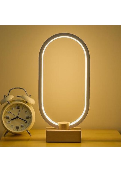 Akıllı Ahşap LED Gece Işık Masa Lambaları (Yurt Dışından)