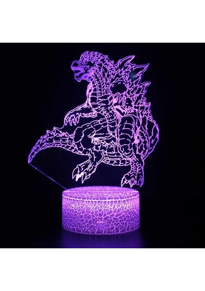 3D LED Gece Lambası 16 Renkler Masaüstü Dekorasyon USB Touch & Uzaktan Gece Lambası (Yurt Dışından)