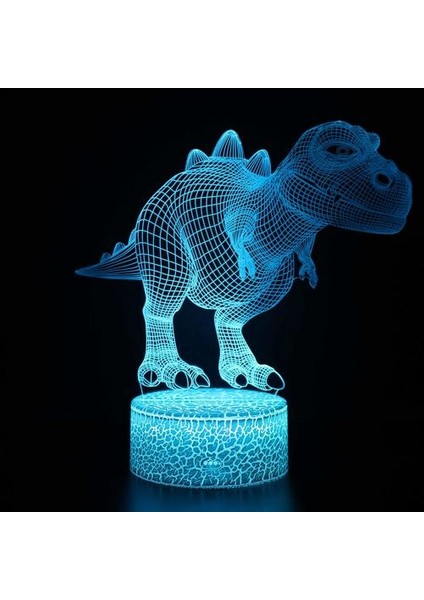 3D LED Gece Lambası 16 Renkler Masaüstü Dekorasyon USB Touch & Uzaktan Gece Lambası (Yurt Dışından)