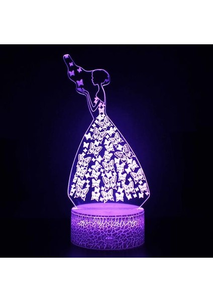 3D LED Gece Lambası 16 Renk Masaüstü Dekorasyon (Yurt Dışından)