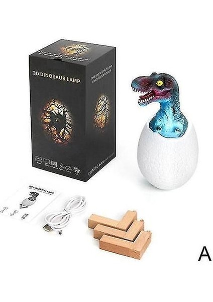 Lambalar 3D Dinozor Oyuncaklar Hediyeler Kontrol Işık Lambası (Yurt Dışından)