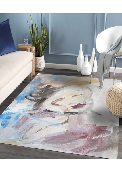 Renkli Halılar Yıkanabilir Dijital Baskı Modern Dekoratif Kaymaz Tabanlı Salon Halısı Mutfak Halısı Yolluk