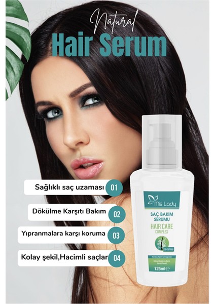 Mis Lady Saç Bakım SERUM(125ML) Biotin-Keratin-Argan-Yoğunlaştırılmış Etki fiyatları