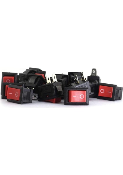 Aç Kapa Tek Konumlu Kırmızı Mini Anahtar On Of Switch Pano Tipi Güç Anahtarı 5'li Paket fırsatları