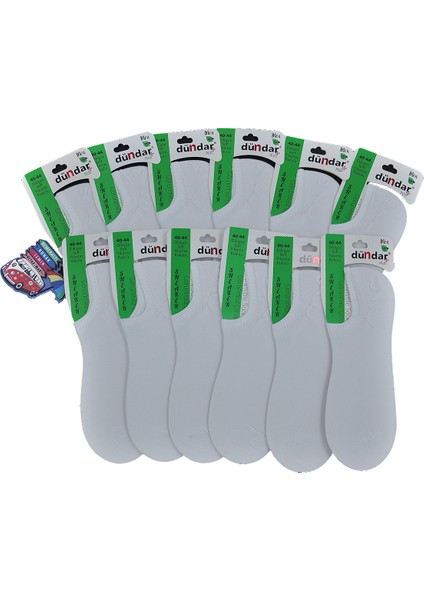 Dikişsiz Bambu Plus Erkek Sneaker - D003 12 Adet Beyaz
